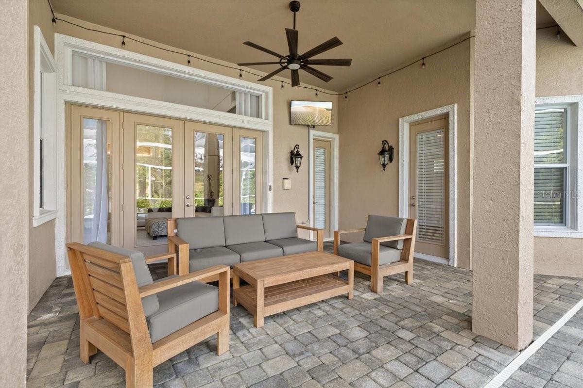 Pool sitting area