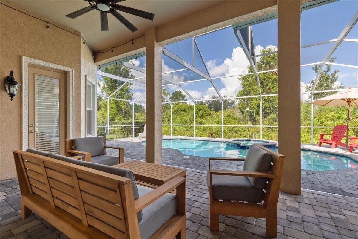 Pool sitting area