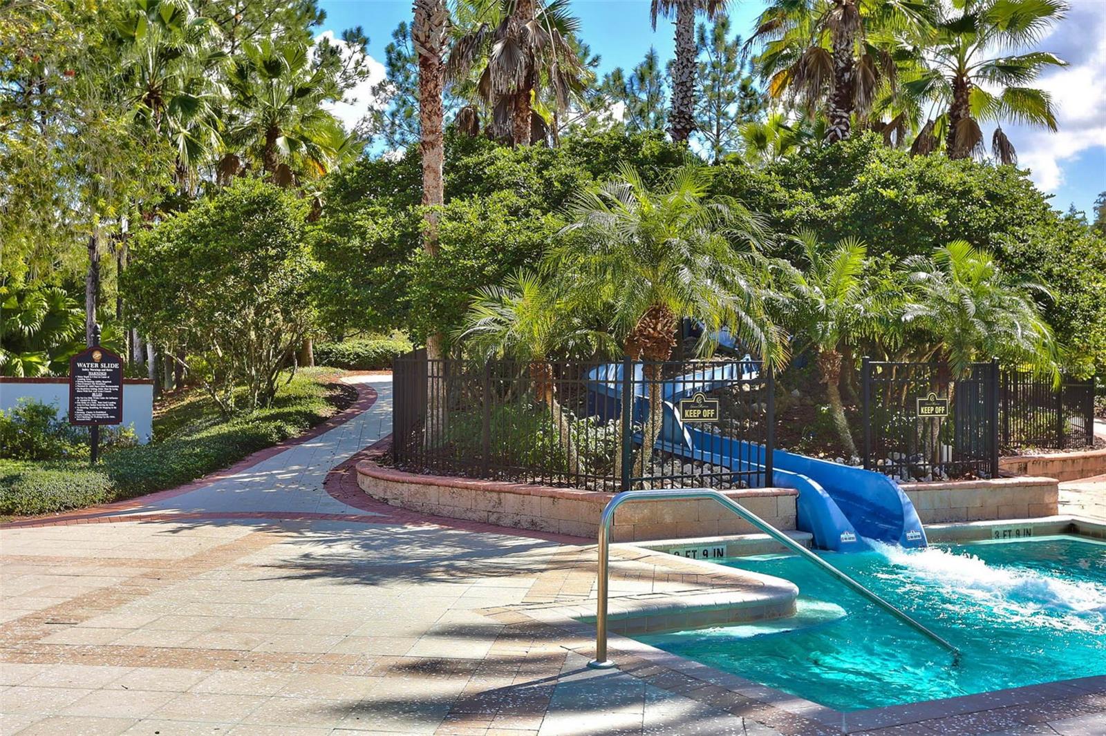 Waterslide to the main pool