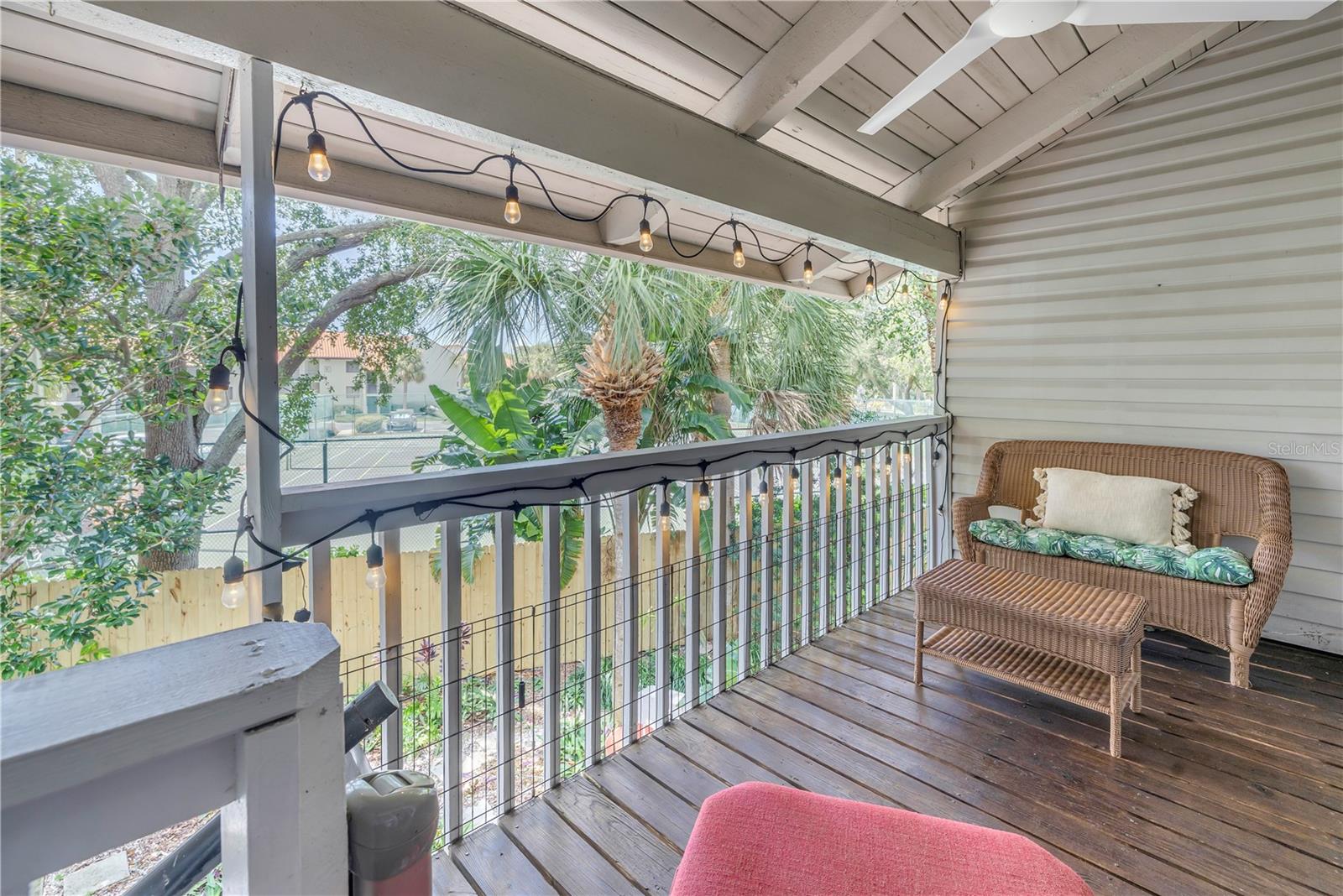 Private balcony off the living room