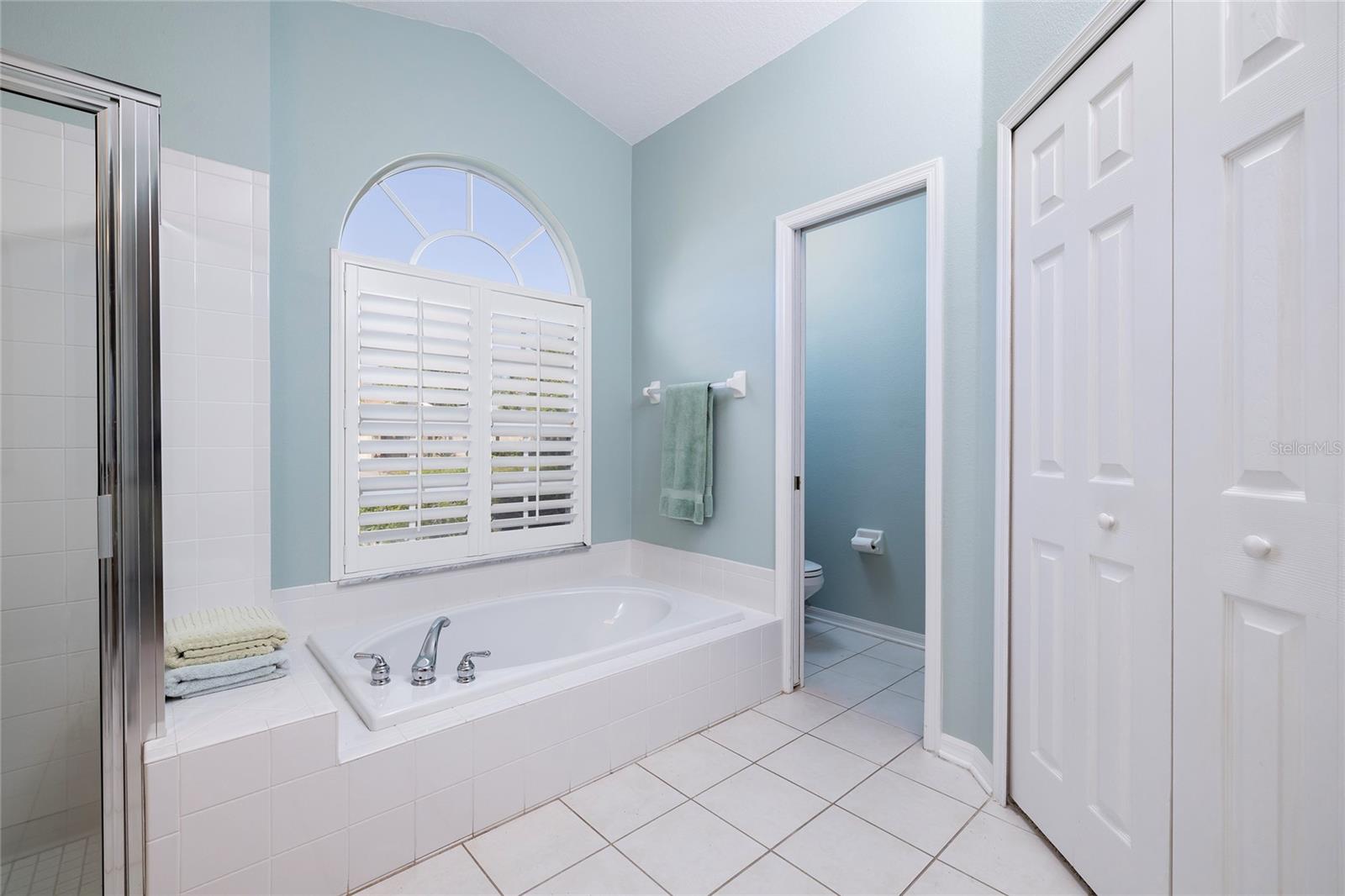 Soaking tub and private toilet room