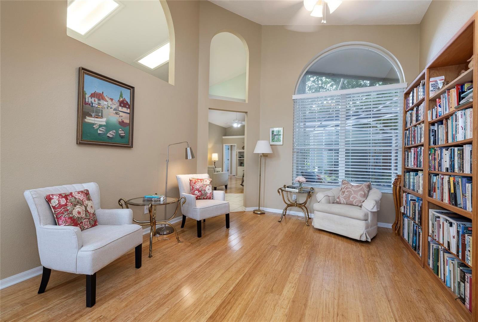 Formal Living Room with patio view