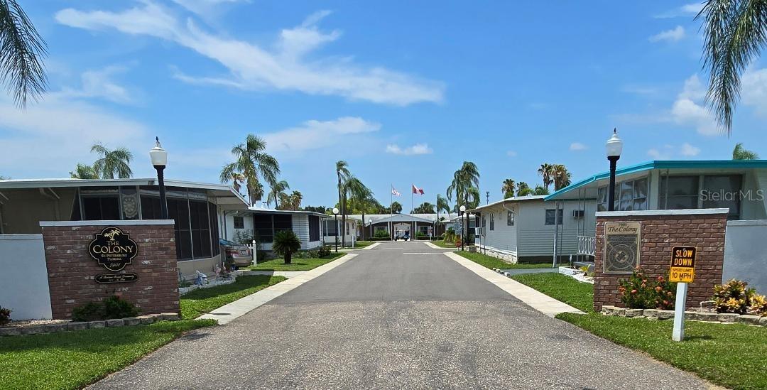 The Colony entrance, a very well landscaped and kept community!