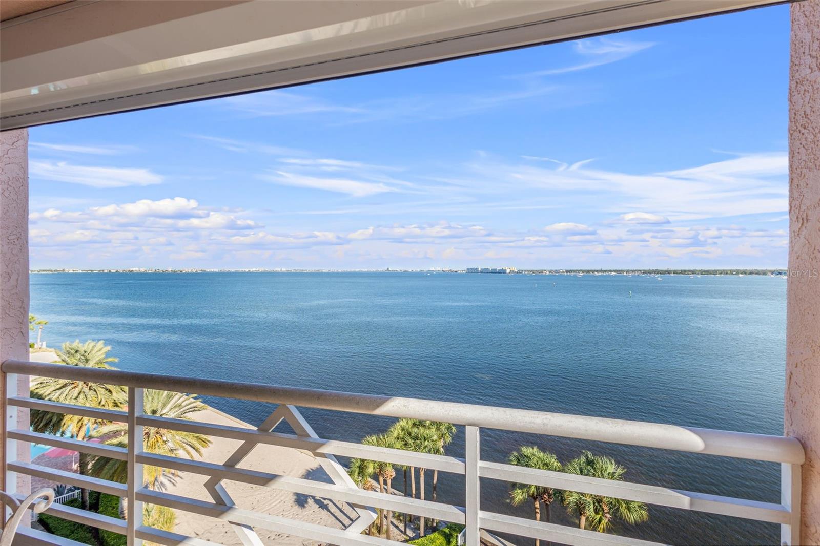 You can see the beach from the back terrace.