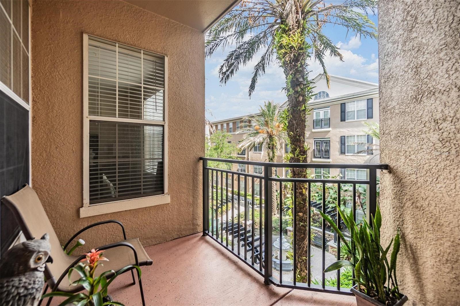 Corner Patio unit, overlooking courtyard.