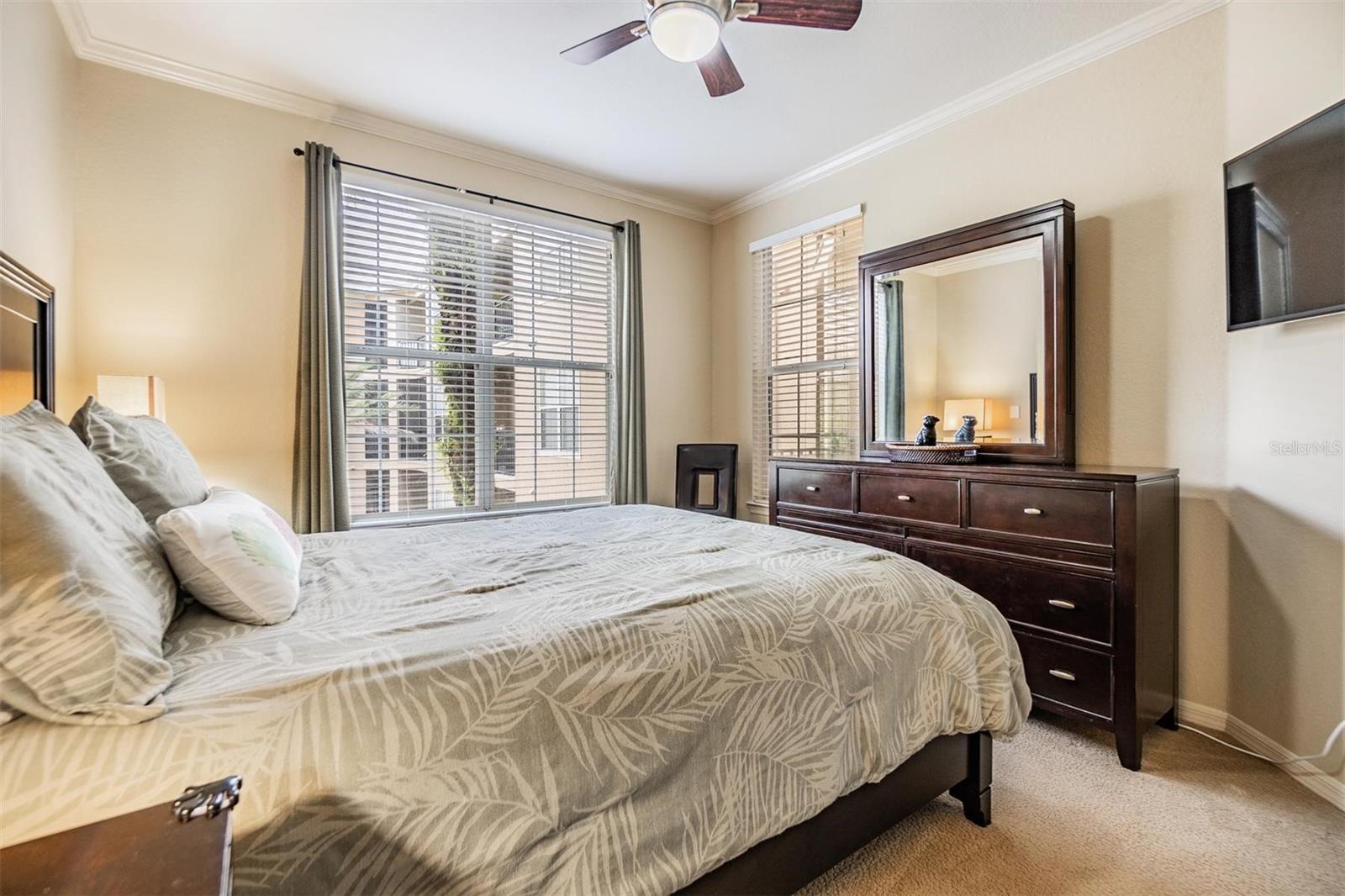 Master Bedroom with views of the courtyard