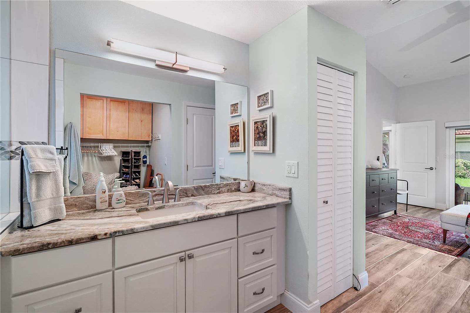 Master vanity with some furnishings - currently the property is unfurnished