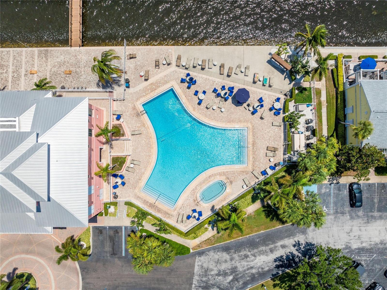 One of 2 huge swimming pools for exclusive use by community members