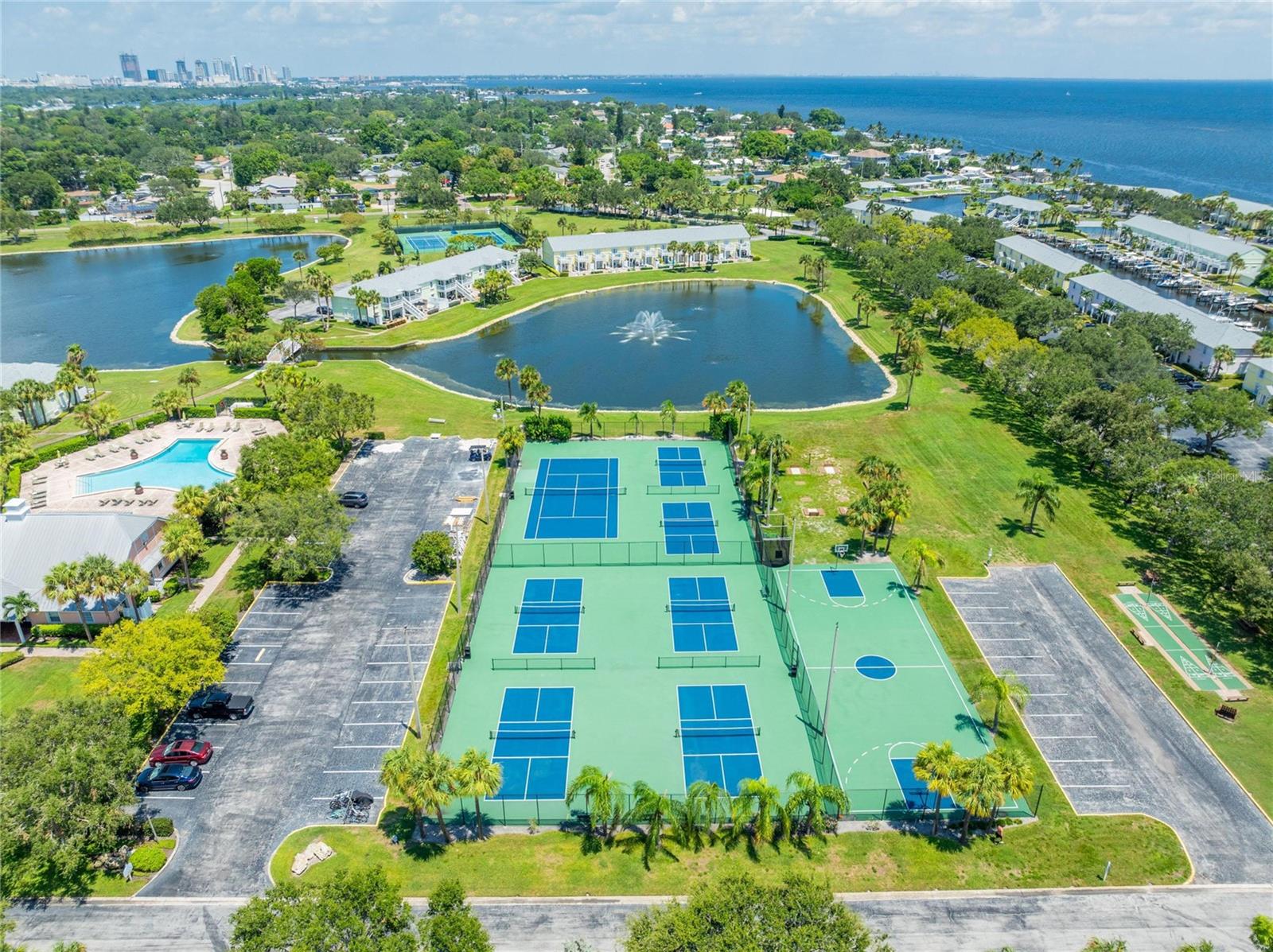 Tennis Courts, pickleball, volleyball and shuffleboard are just a few of the activities to enjoy