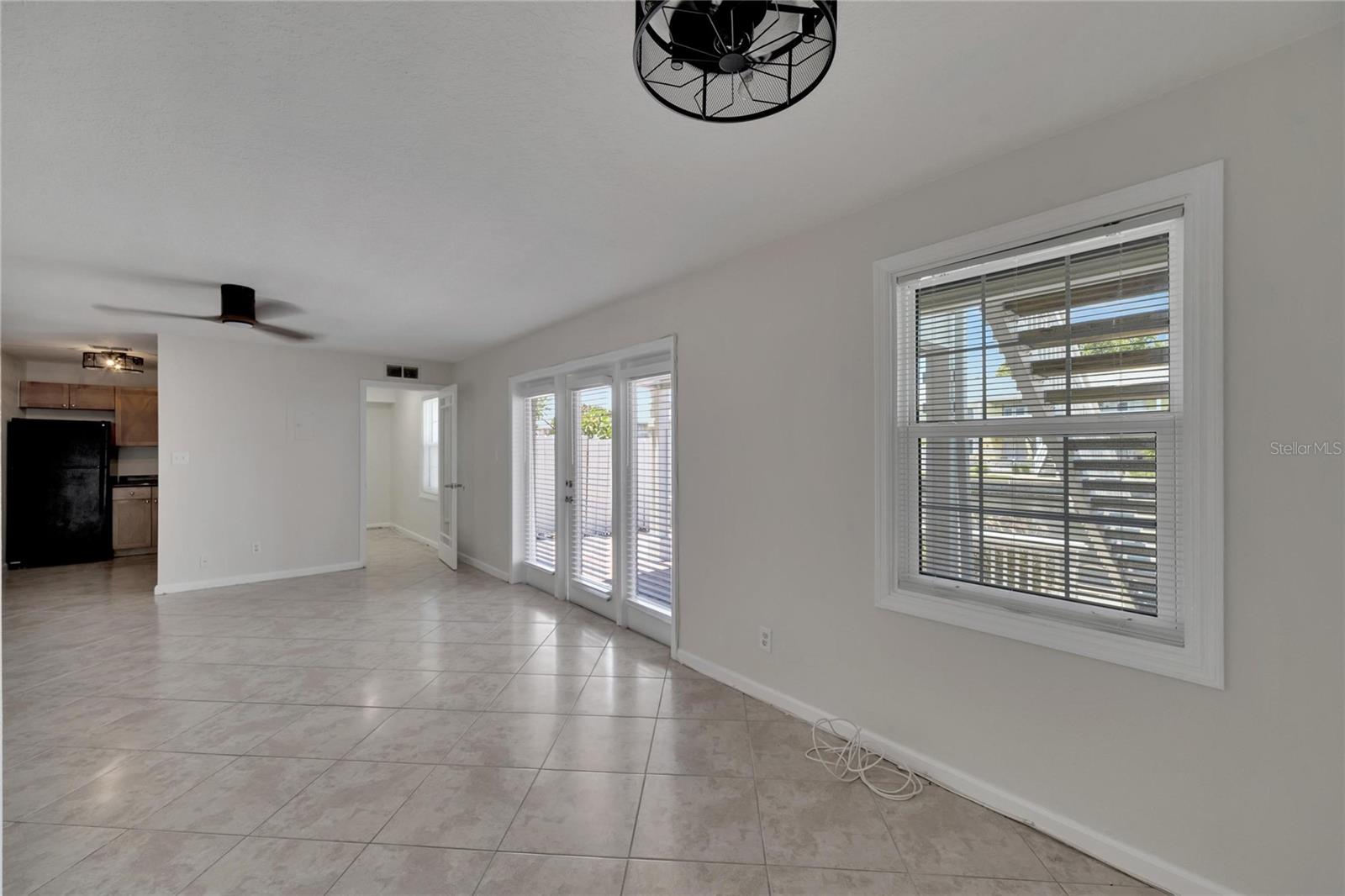 Standing in your dining room, looking towards office and kitchen