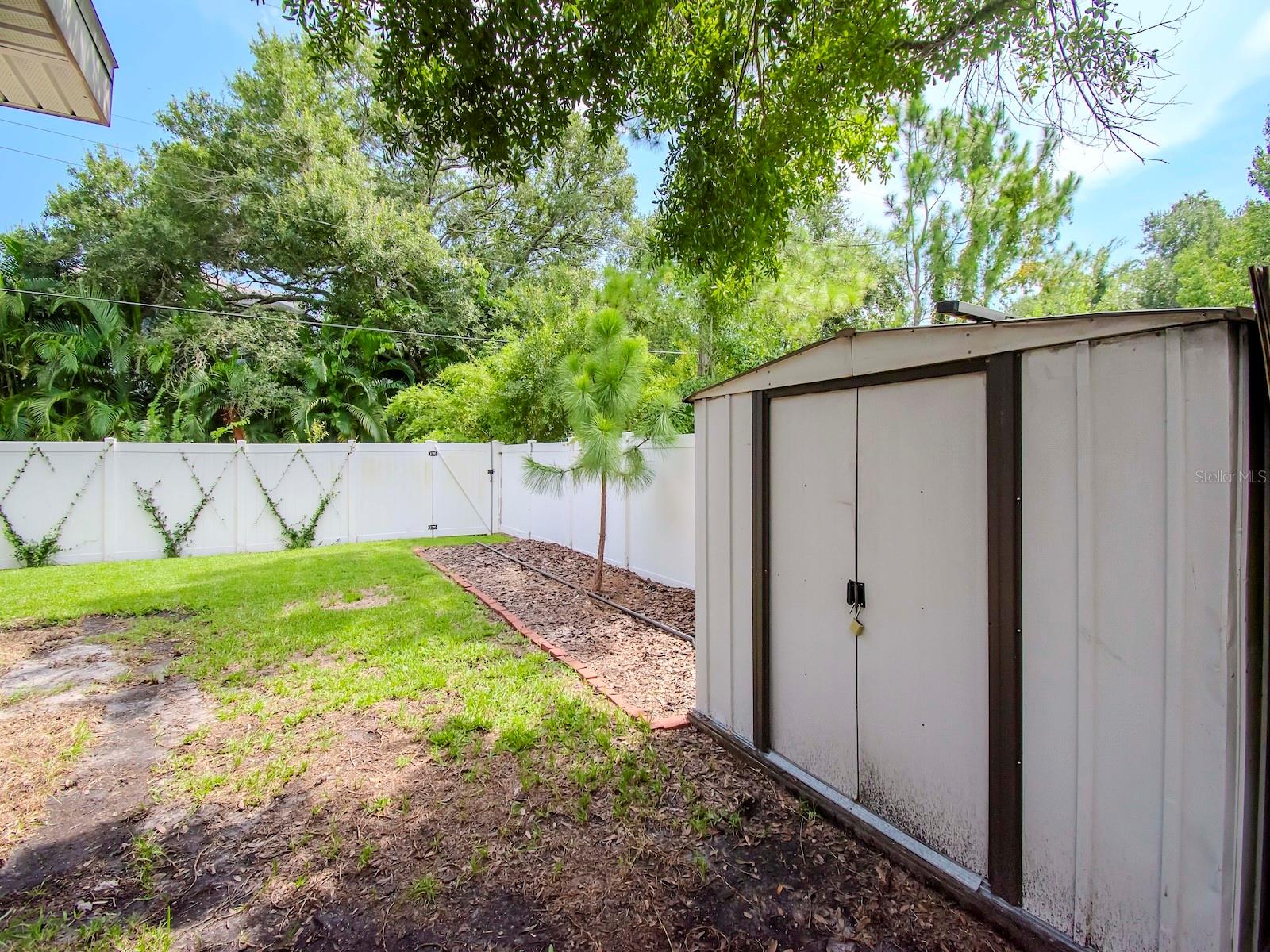 Storage shed for all your lawn equipment.