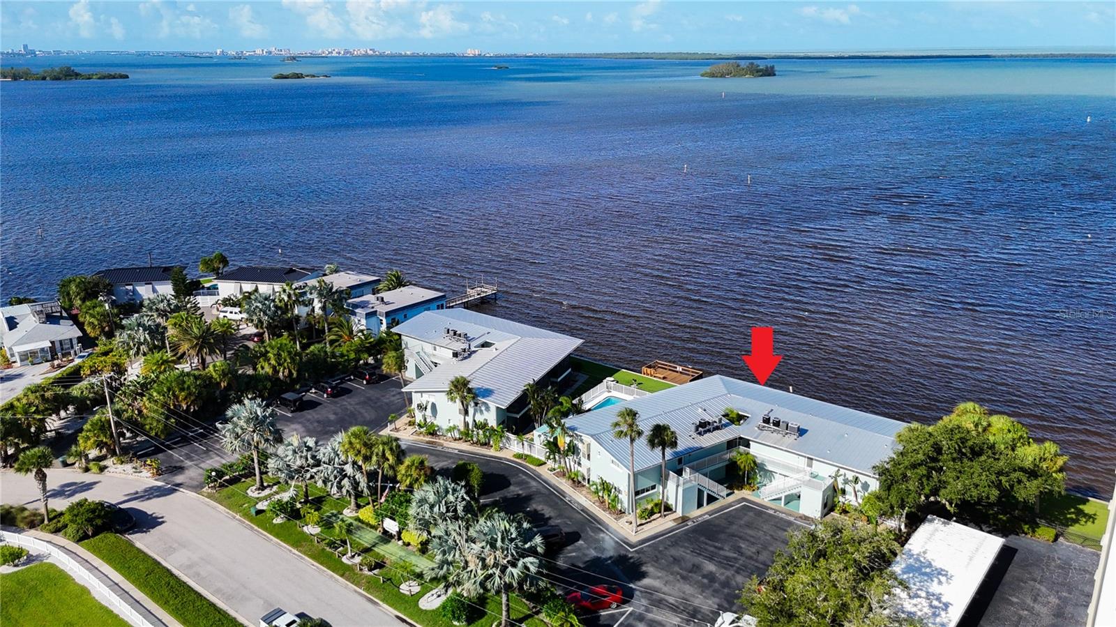 South west view. You can see as far away as Clearwater Beach in this photo.