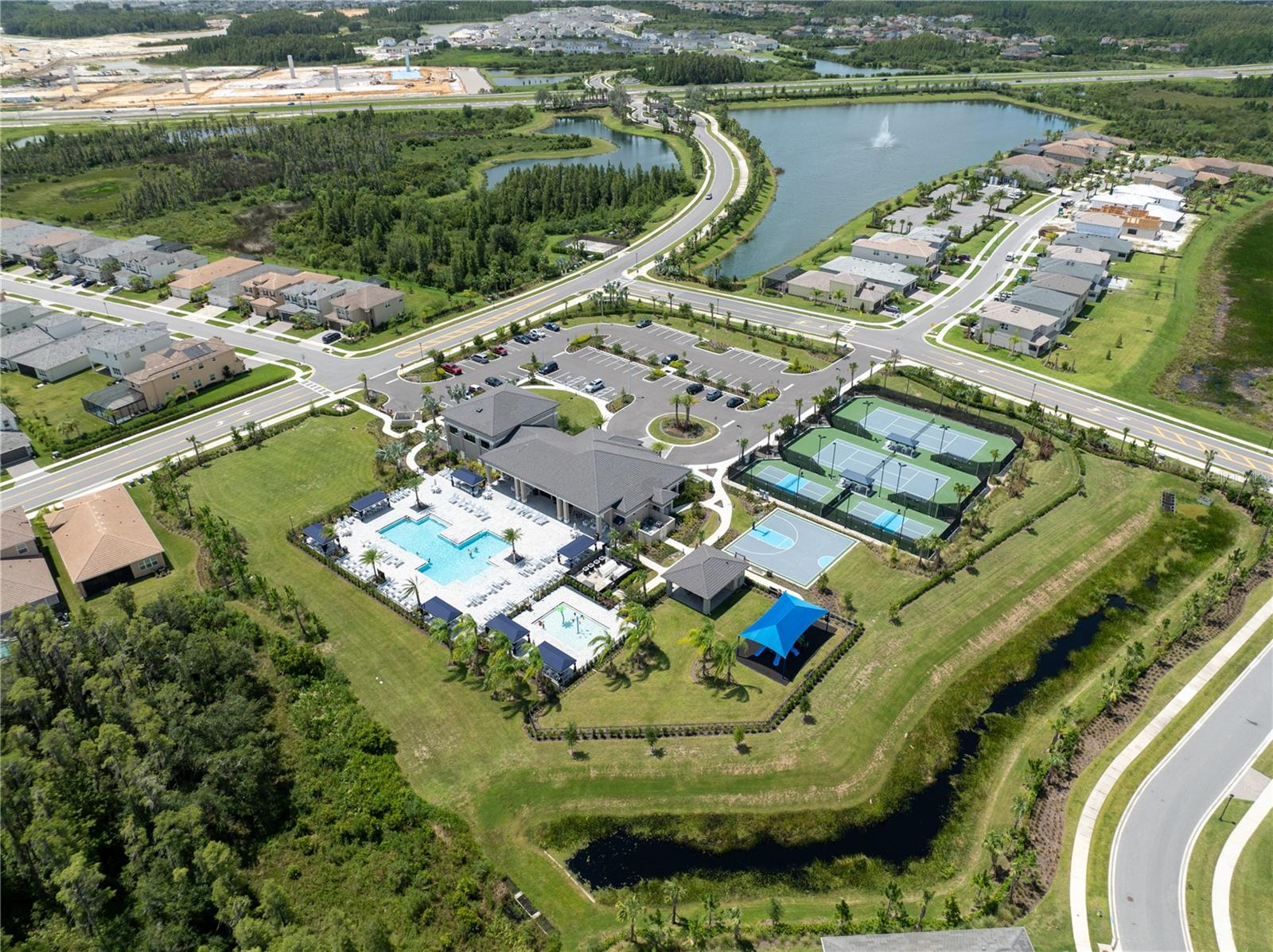 Aerial View of the Amenities