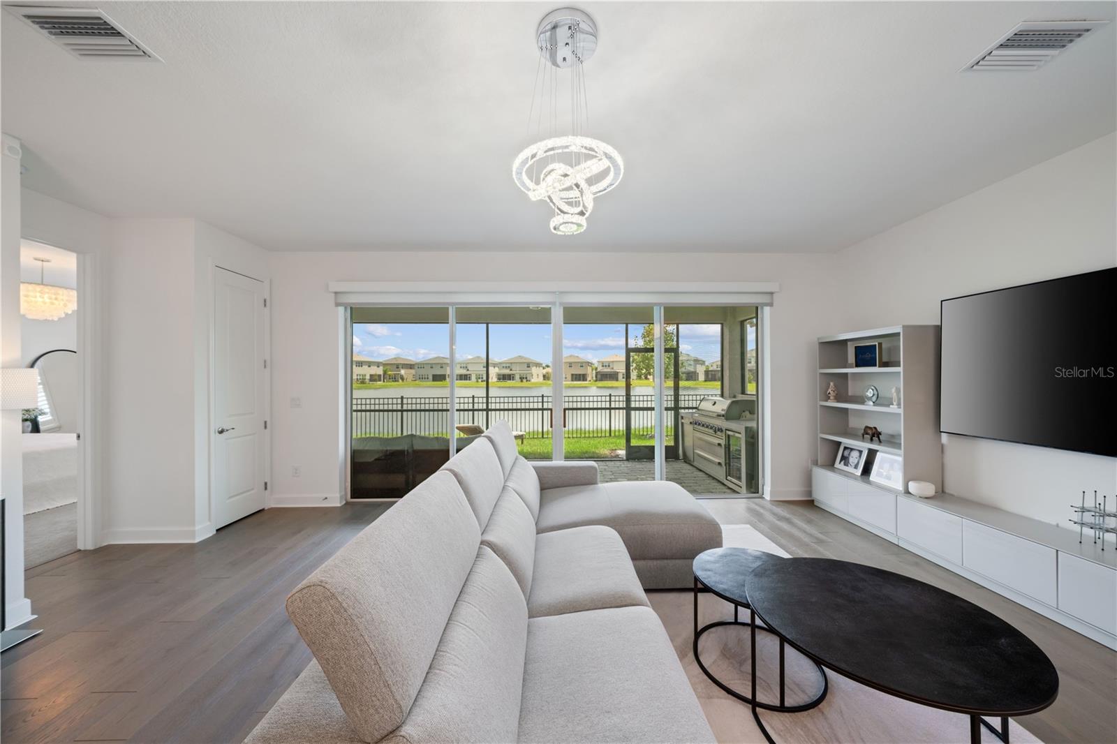 Long View of Living Room and Lanai