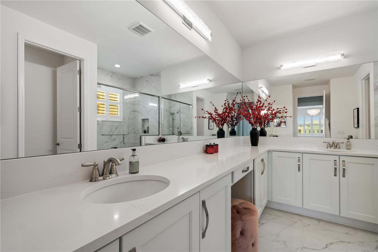 Main Bathroom and Dual Sinks