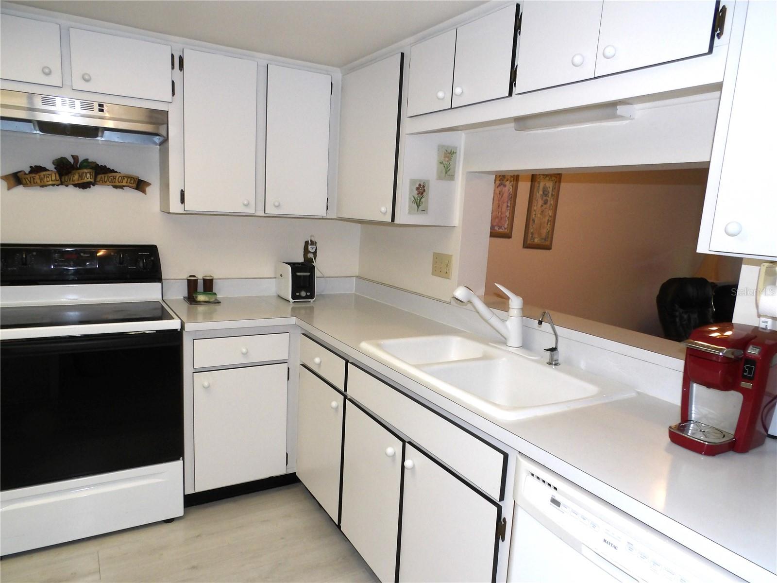 Kitchen With Pass Through To Dining Area