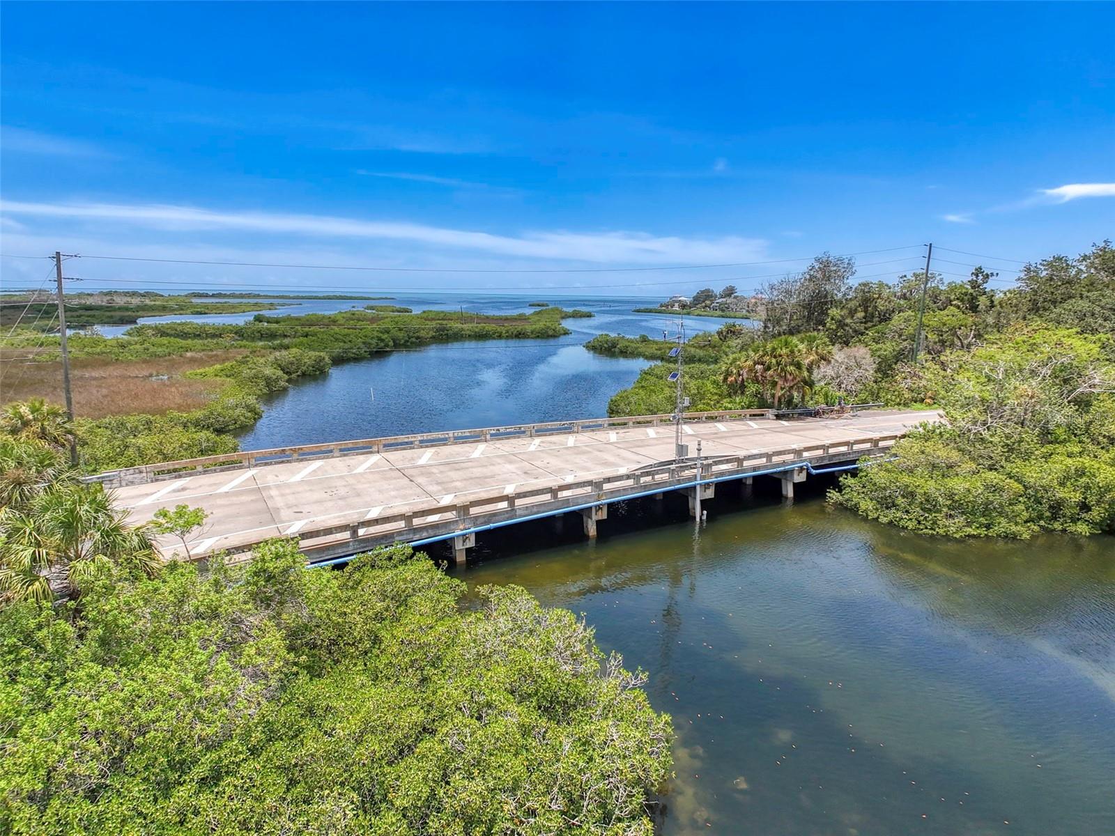 UNDER THE FISHING BRIDGE TO THE GULF YOU GO.