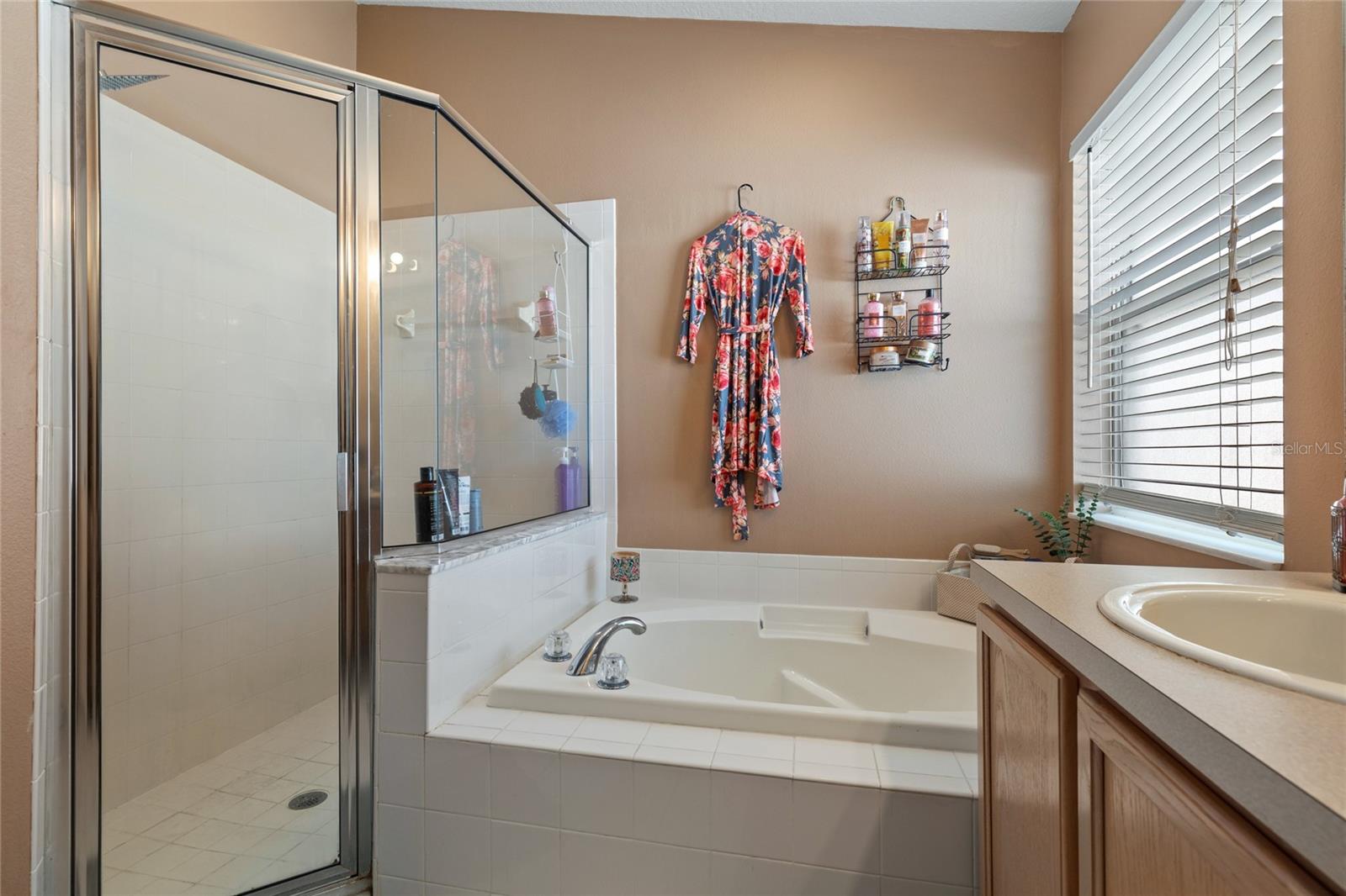 Garden tub and separate shower