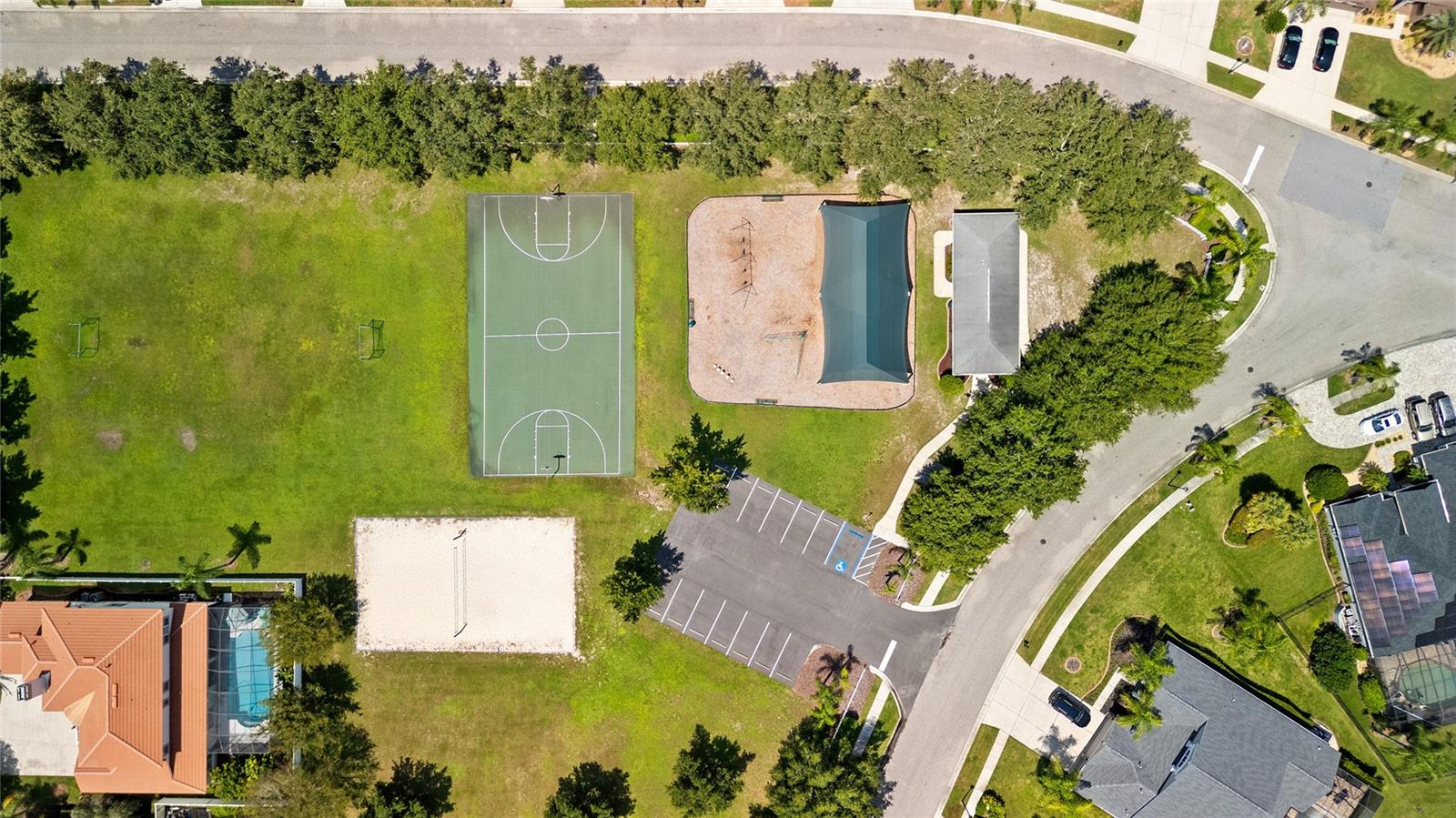 Over head shot of the main park