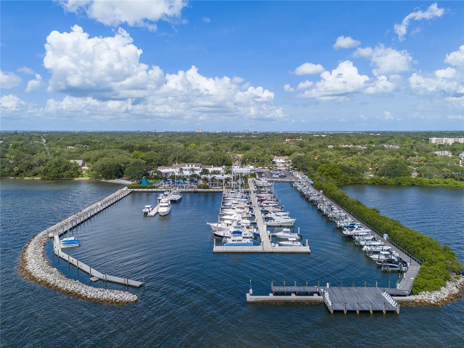 Beautiful Marina of the Tampa Yacht & Country Club within walking distance