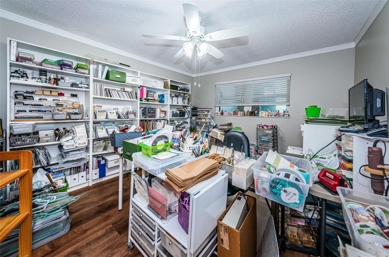 Bedroom 2 has been used as a craft room.