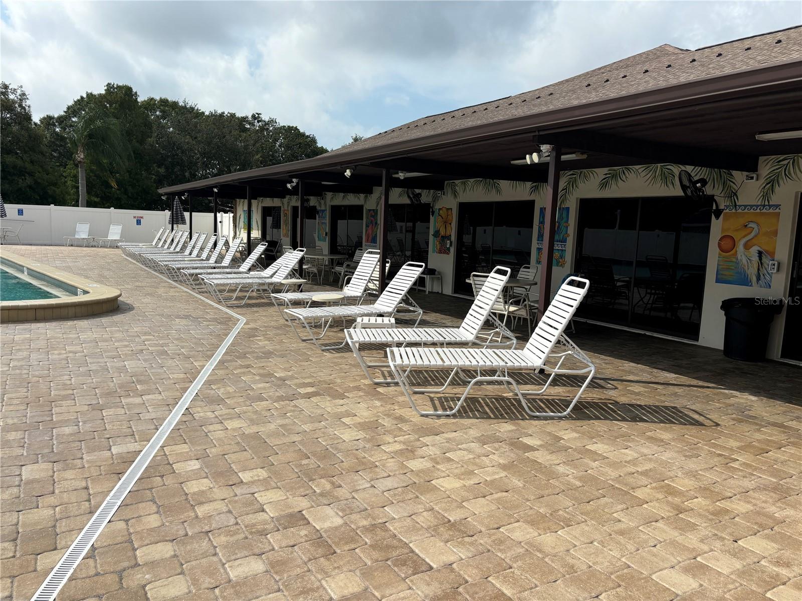 Covered Lounge Area by Pool