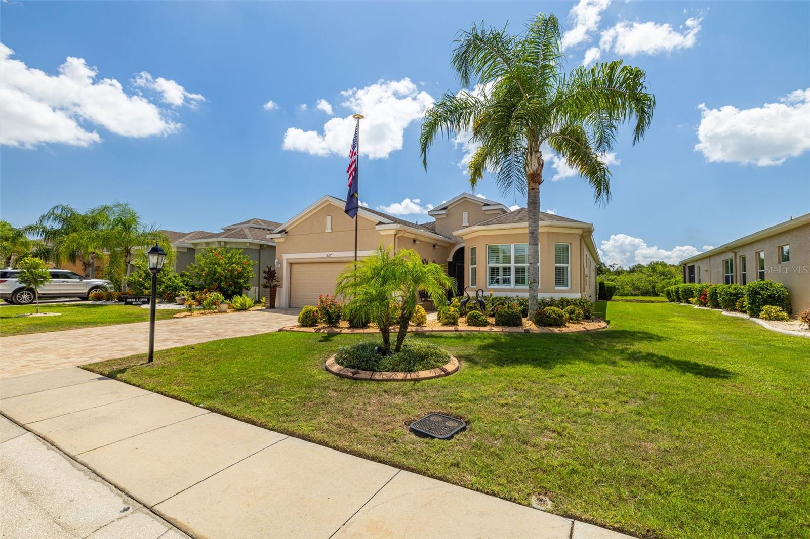 Side view of front of house