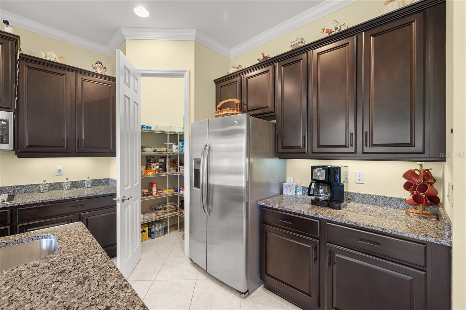 Kitchen with walk in pantry