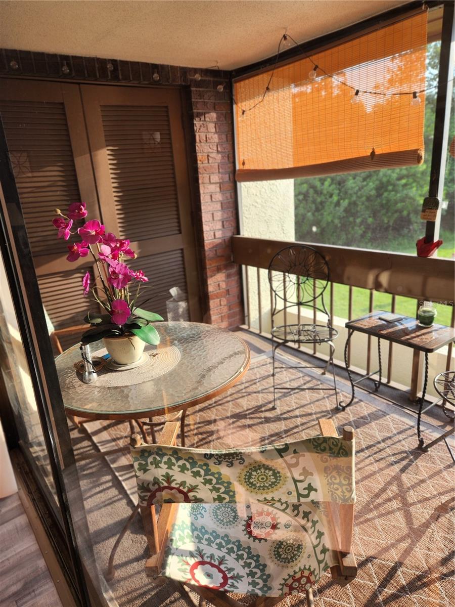 Patio with closet