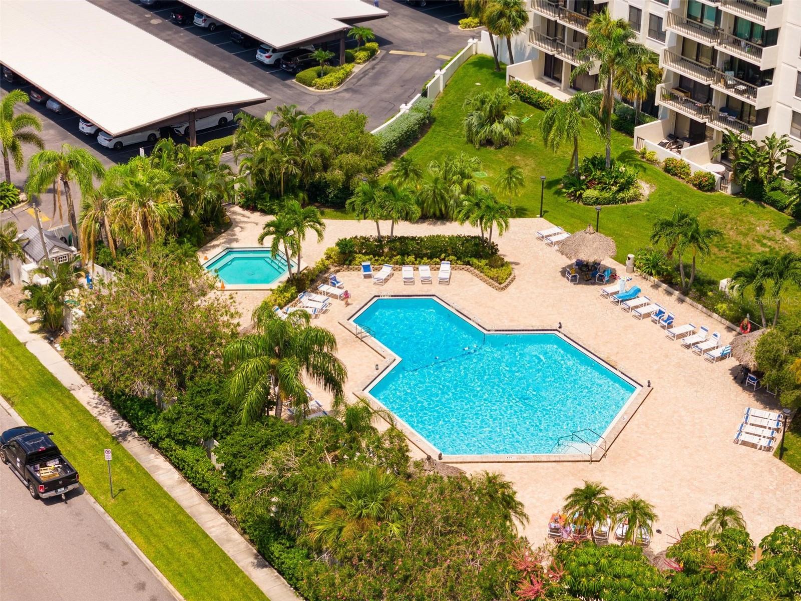 Largest pool and jacuzzi