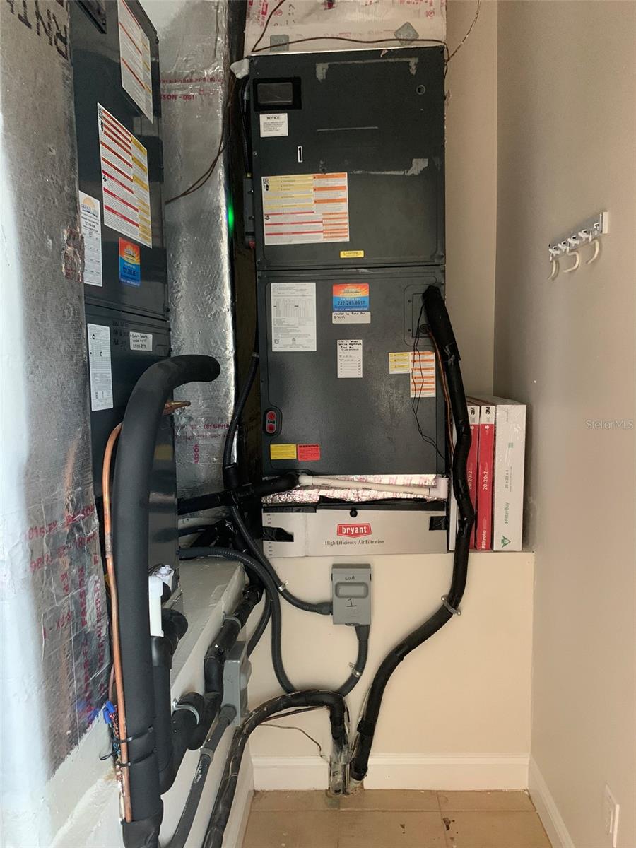 Dedicated HVAC Closet off Laundry Room