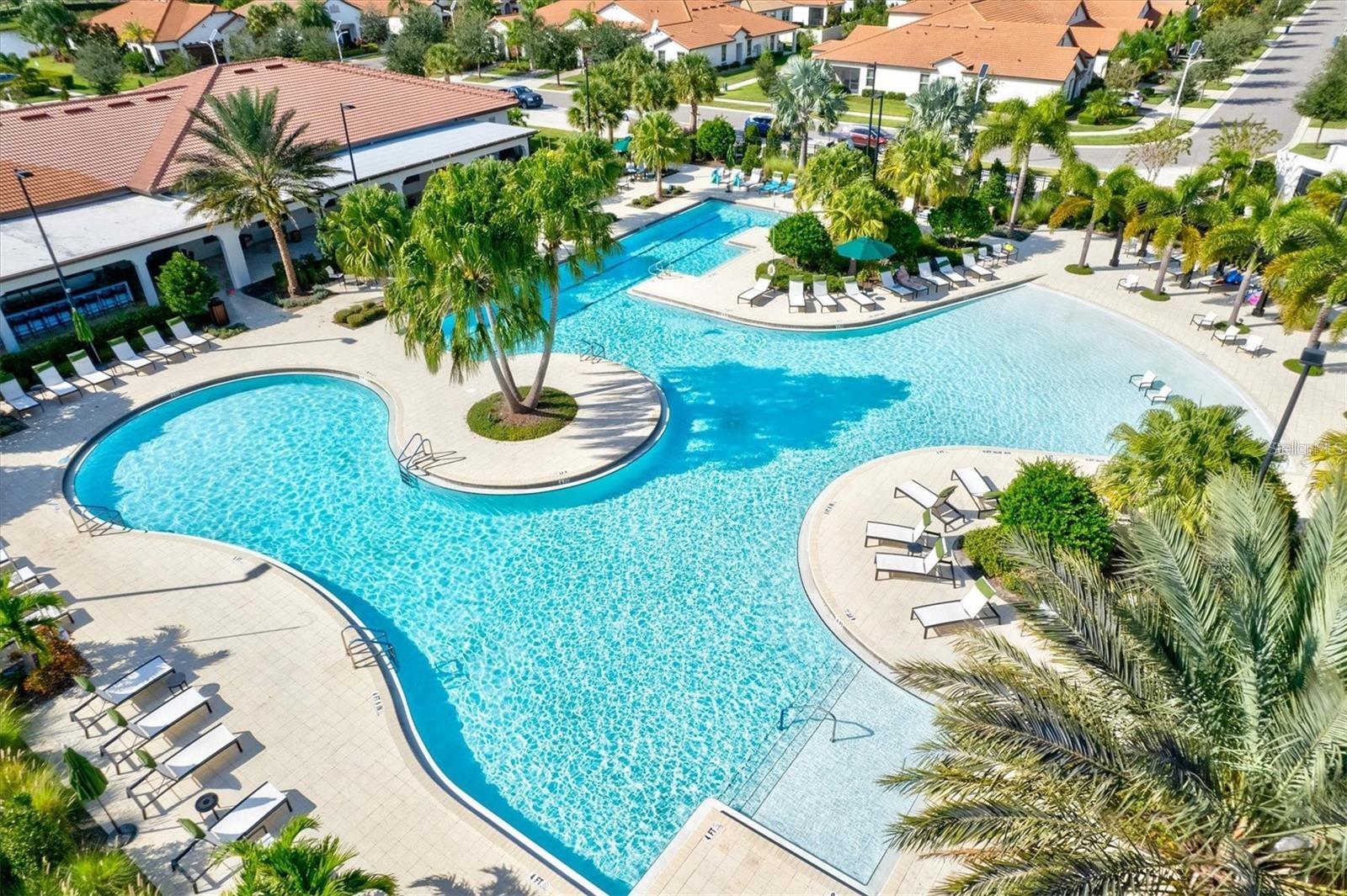 Clubhouse and the pool.