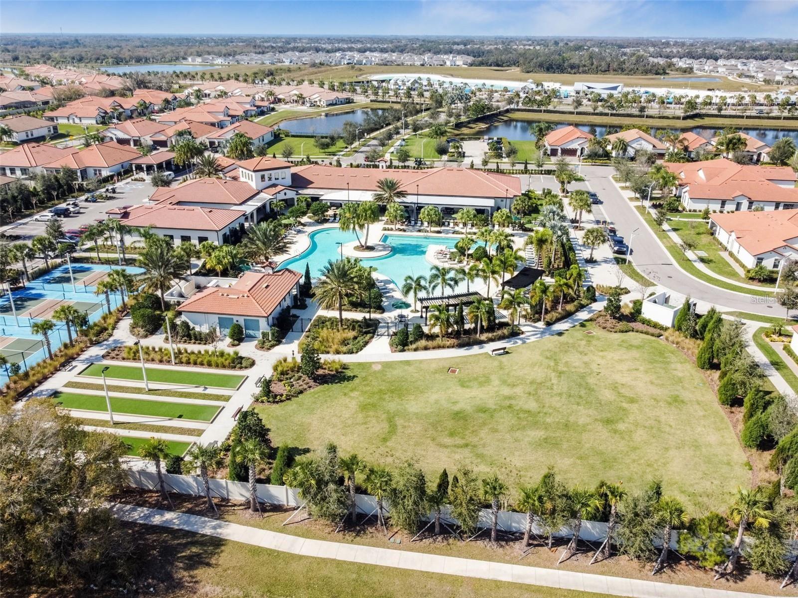 Air view of the Amenities.