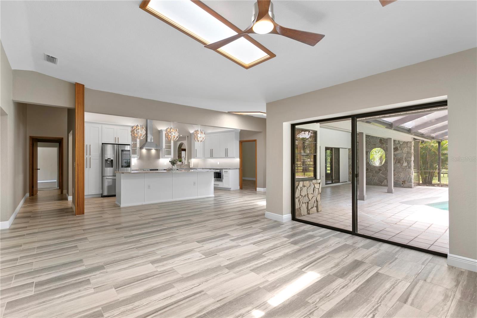 Main House - View of kitchen from Family room