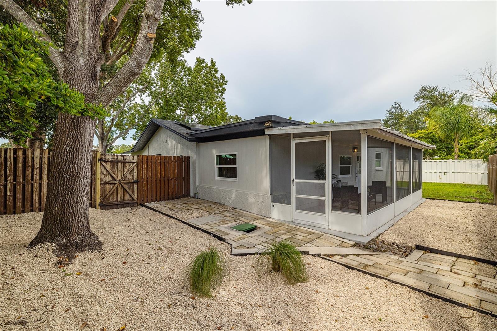 Xeriscape backyard