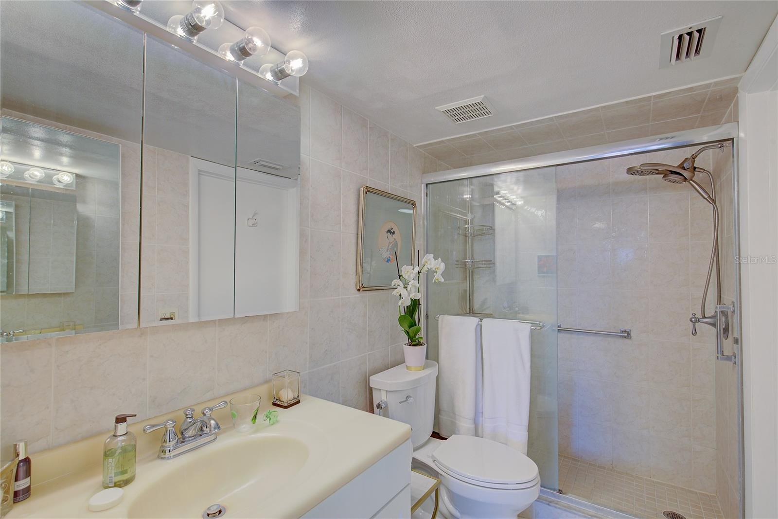 Bathroom with walk in shower