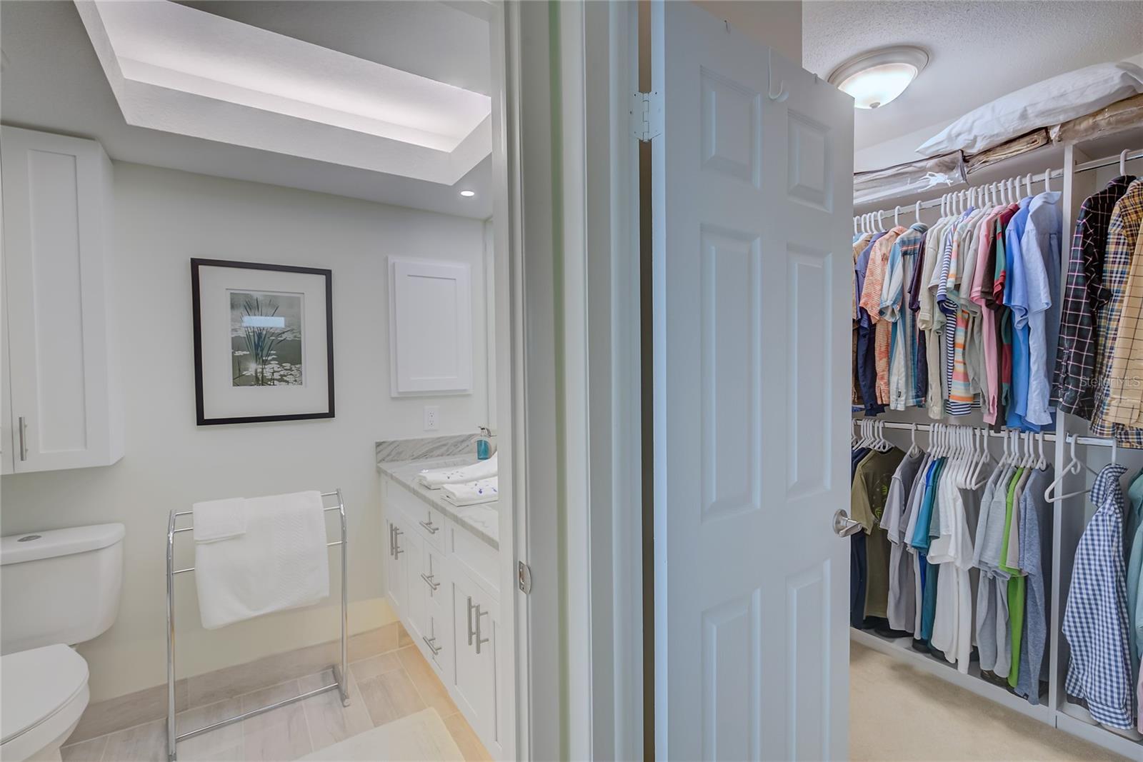 Primary Bathroom looking into Closet