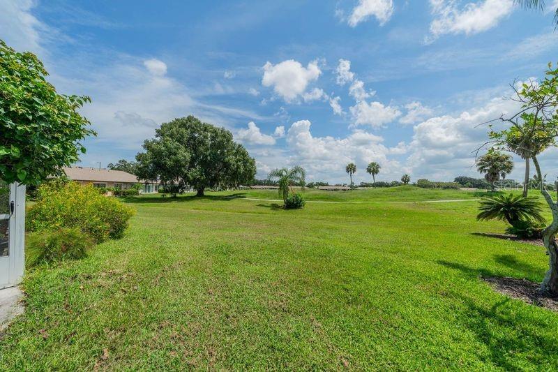 Closed golf course with view and cart paths