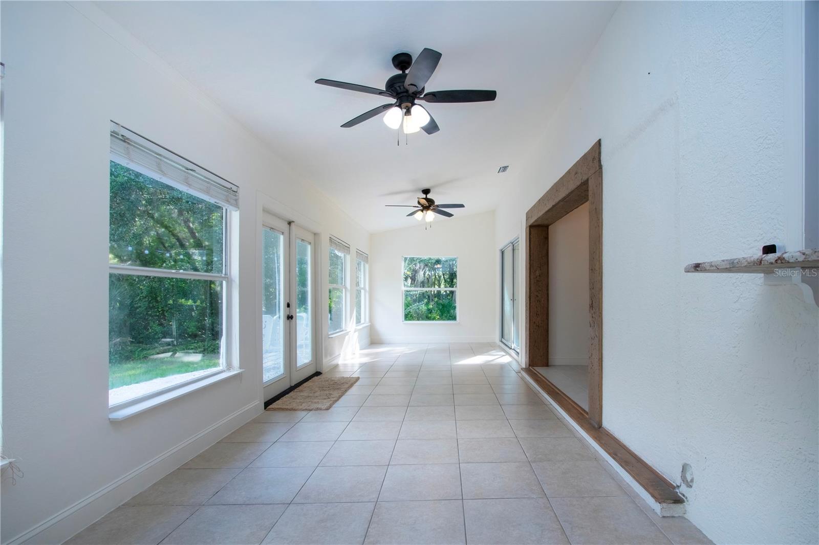 Expansive Florida room under air for more living space