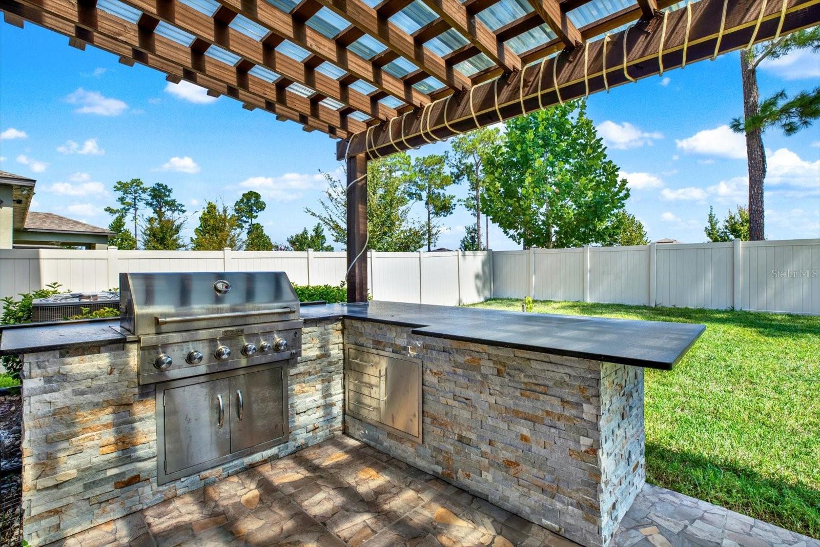 Exterior outdoor kitchen