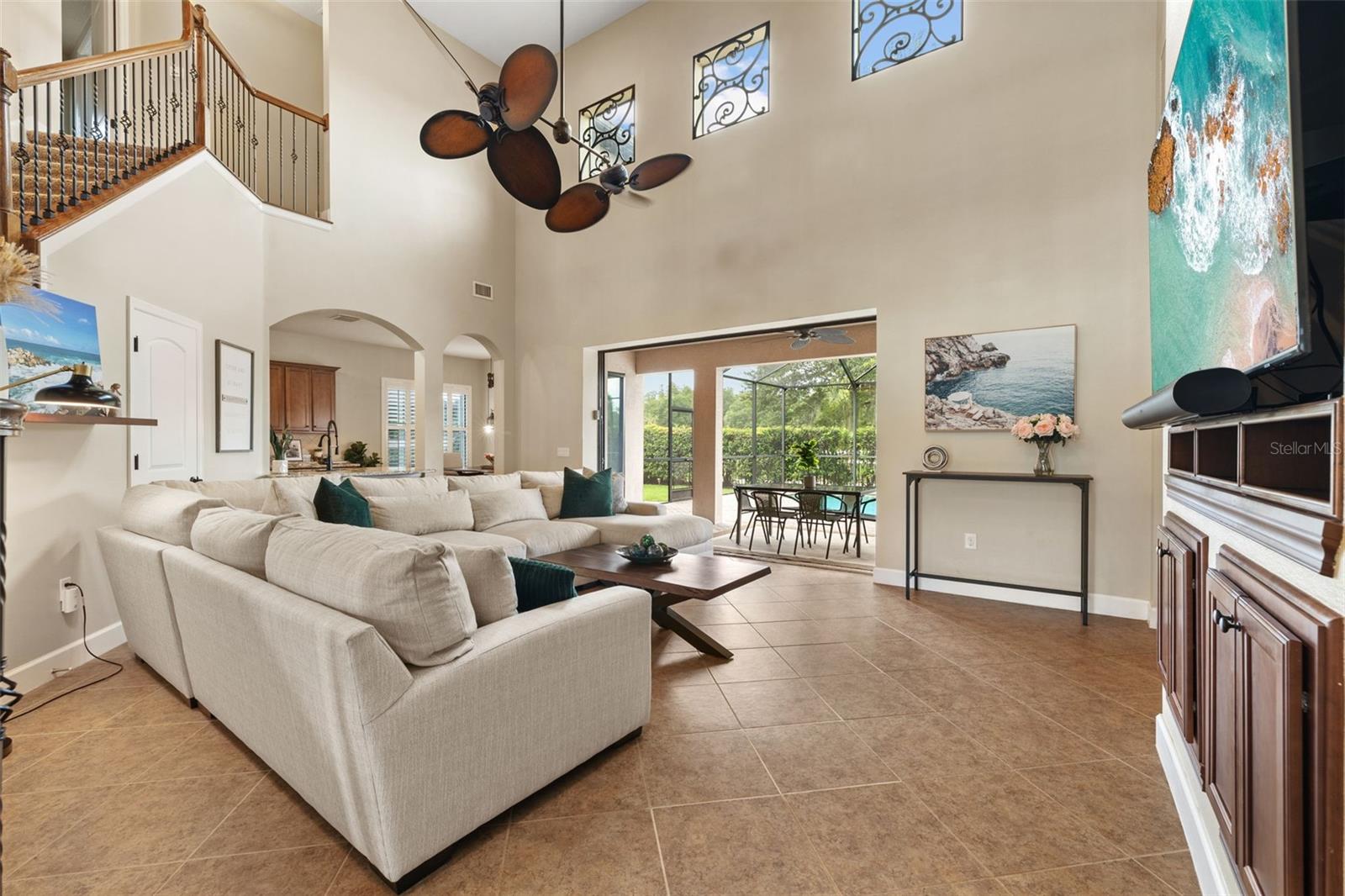 Balcony view with sliding doors nested