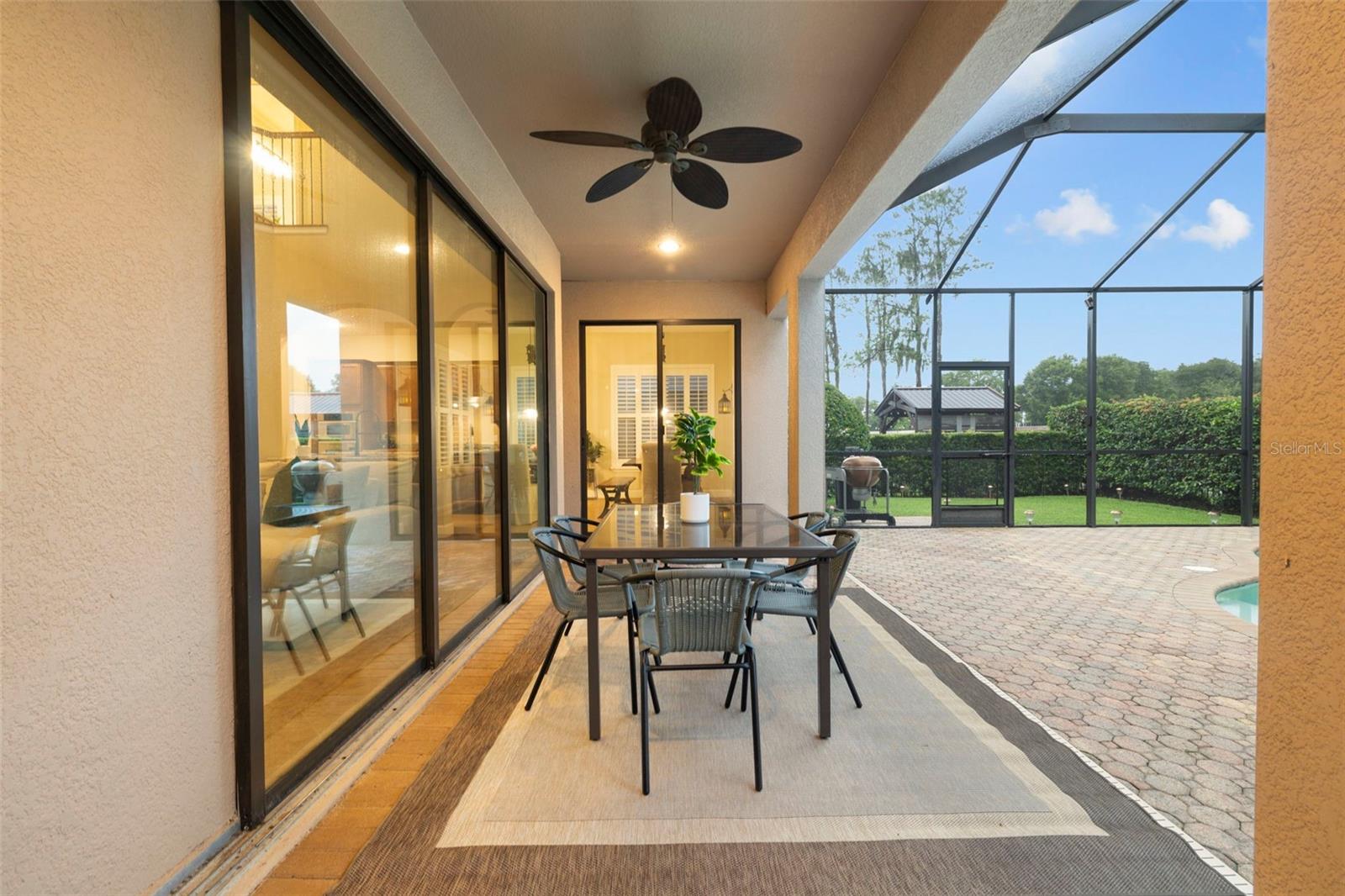 Covered Lanai dining area