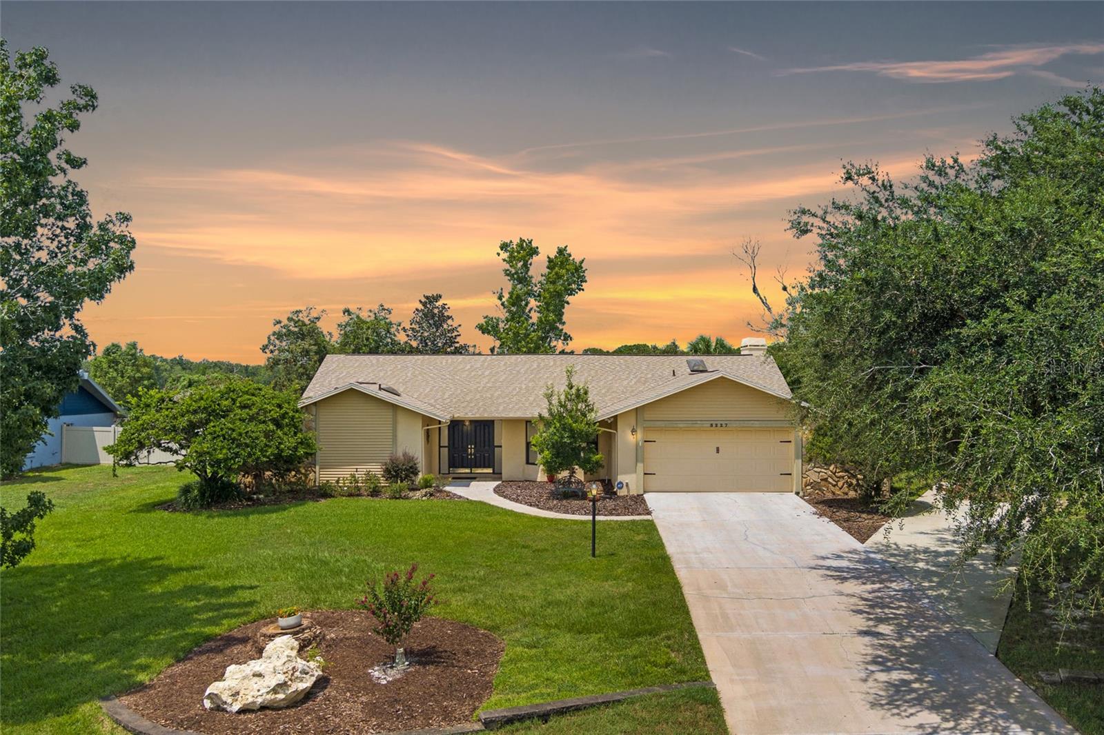 Front of home and large front yard