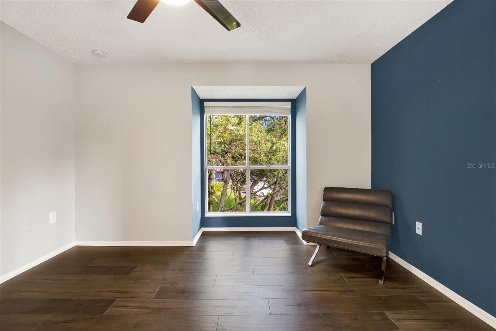 Master Bedroom alcove perfect for a work space, reading nook, or your personal touch of creativity