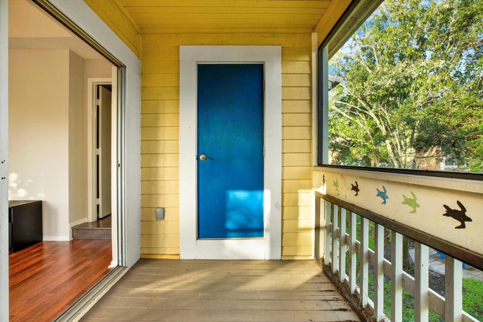 Generous Storage Closet on Rear Porch