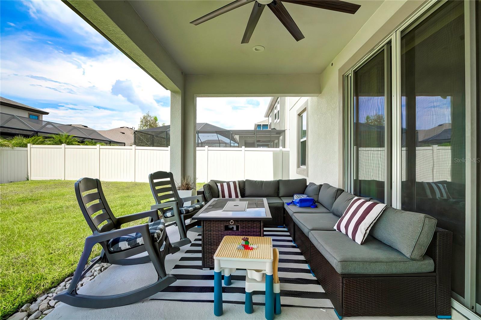 outdoor open covered patio