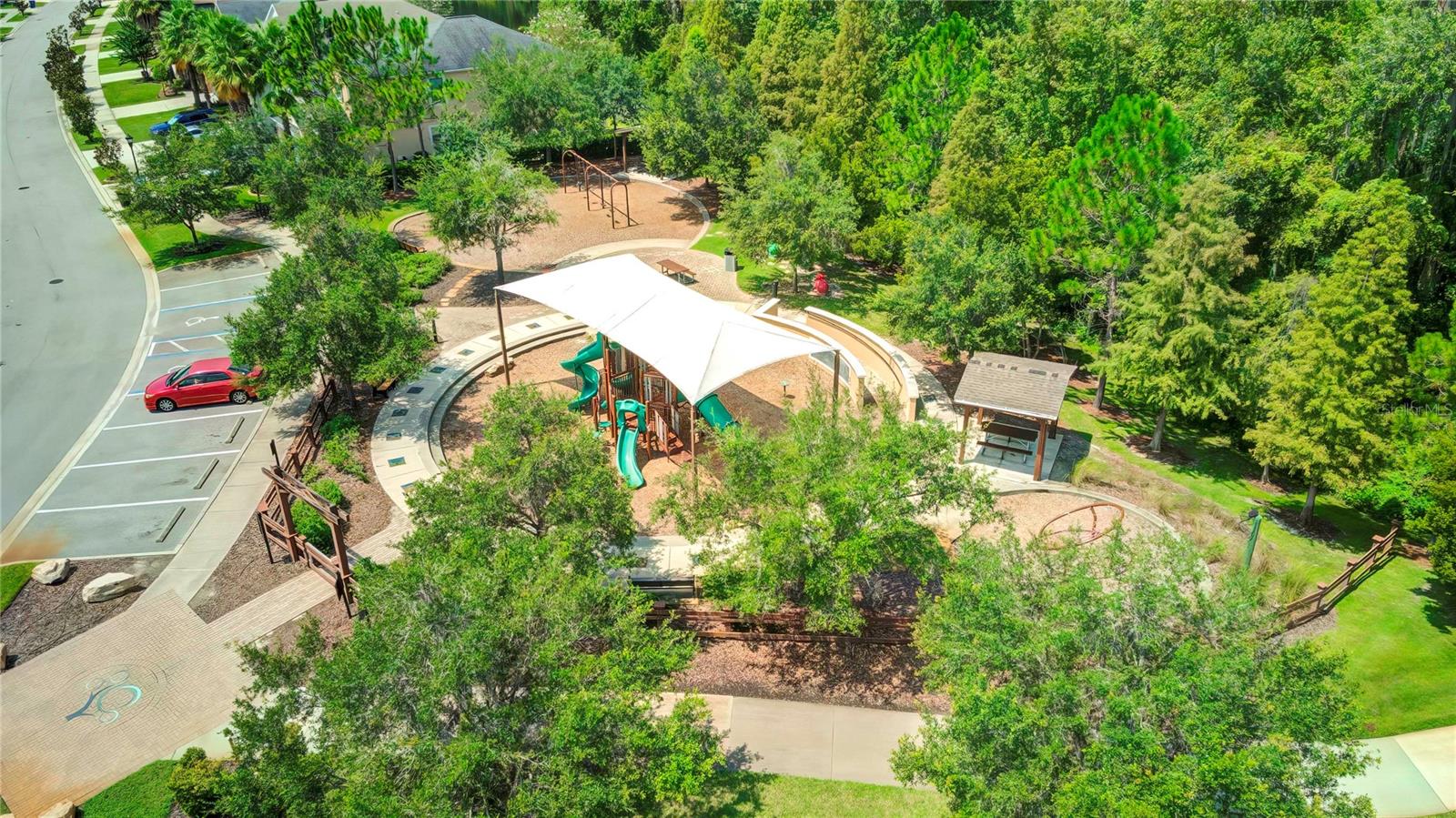 covered playground view