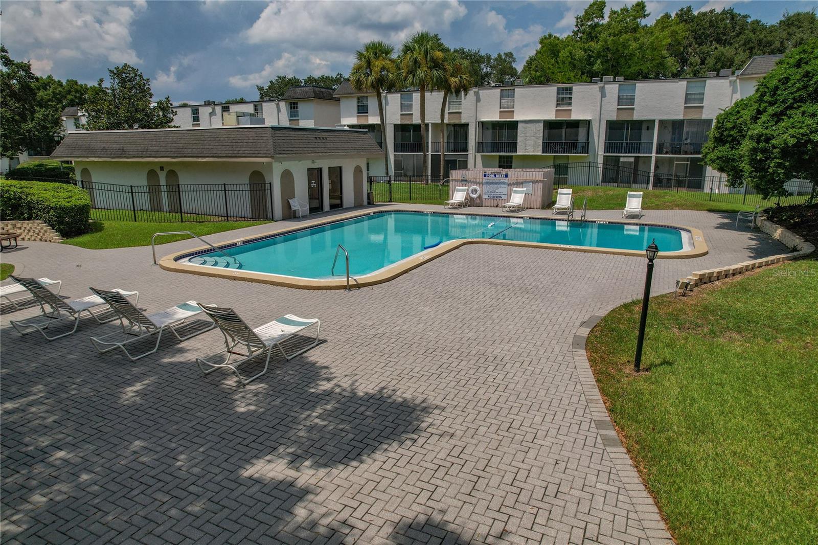 Community Pool #1 is visible from Condo Balcony