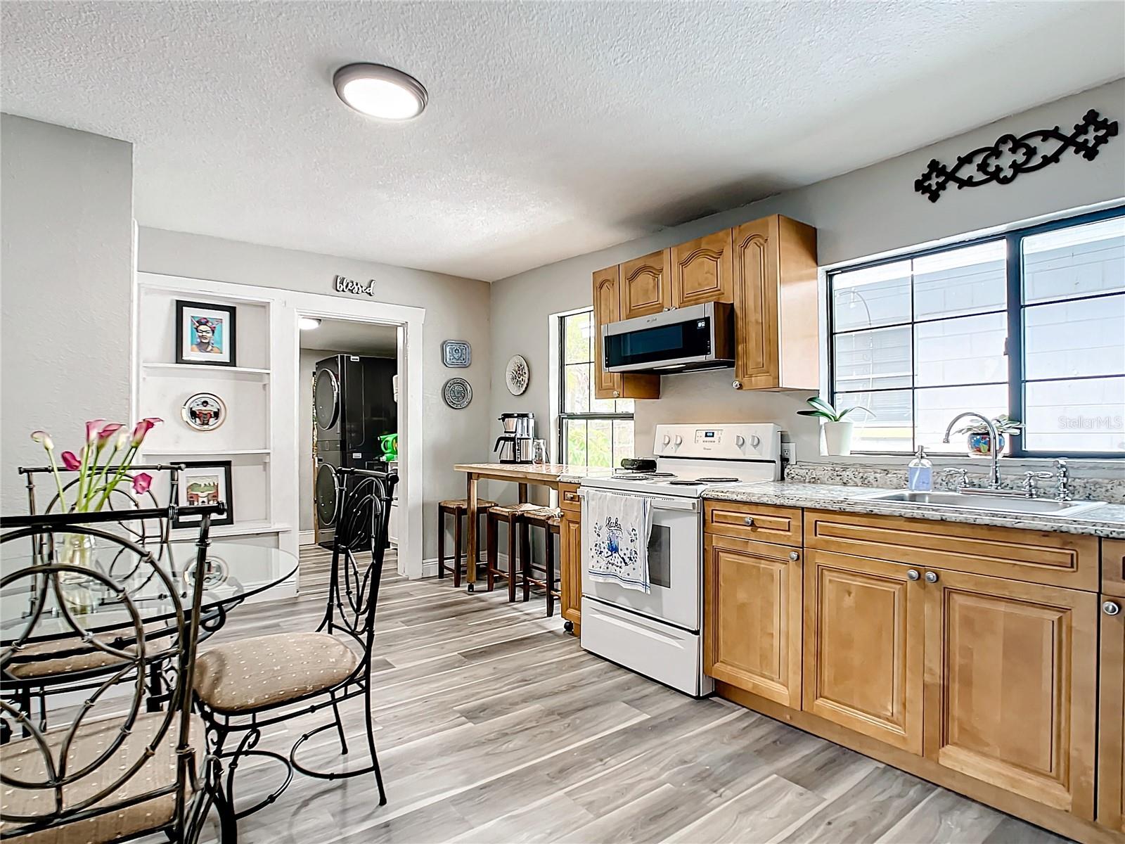 Open Kitchen with stainless steel appliances