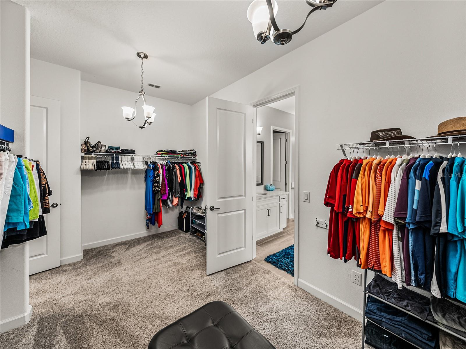 Master Closet has door to Master Bath and Laundry, for convenient access!